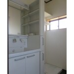 収納たっぷりの洗面