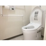節水トイレに交換して手すりを取り付けました。