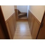 床の張り替えと腰壁を新設