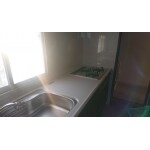 キッチンの天板とレンジフードガス台取り換え