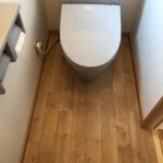 トイレ床張り替え　クッションフロア