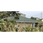 落ち着いたグリーン屋根に