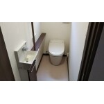 手洗器・収納棚の設置で更に使いやすく