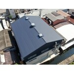門真市　スーパーガルテクトへ重ね葺き工事