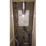 落とし込みタイプの給湯器を交換しました。