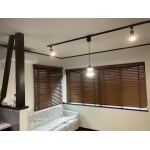 インナーサッシと木製ブラインド