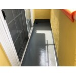 傷みの激しいベランダをウレタン密着工法で施工
