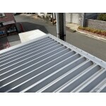 大阪府柏原市　88型折版　軒天部　雨樋工事