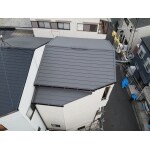 大阪府大東市　ガルテクトへ重ね葺き工事