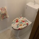 白を基調にしたシンプルなトイレ空間