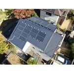 大阪府和泉市　ガルテクトへ重ね葺き　太陽光パネル脱着工事