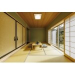 既存の仏壇がきれいに納まる和室