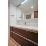 有効スペースに合わせて洗面化粧台を交換