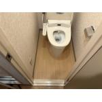トイレ交換、クッションフロア工事