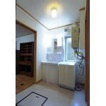 間取り変更で、家事のしやすい洗面脱衣所に。