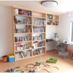 子供たちと一緒に使う書斎スペース