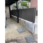 駐車場のブロック交換とフェンスの洗浄