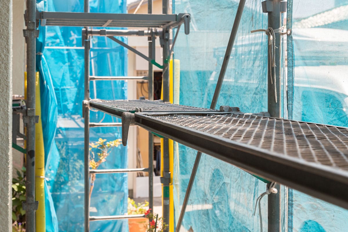 外壁塗装工事の足場のイメージ