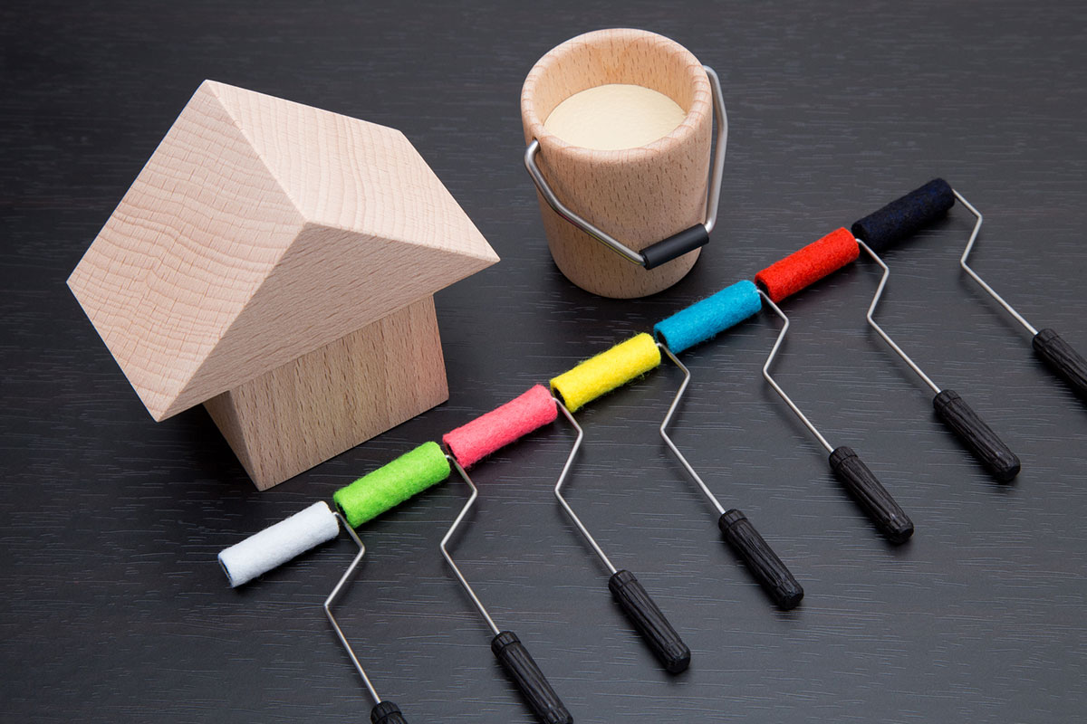 住宅の外壁塗装工事のイメージ