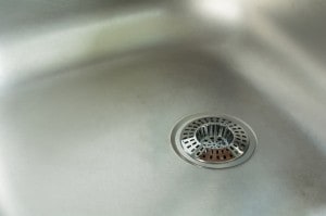 Sink With Chrome Drain Strainer / Sink Strainer