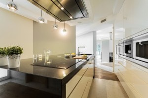 Countertop in designer kitchen