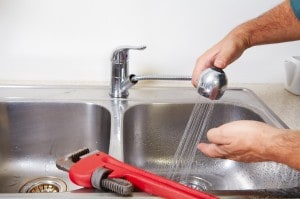 Plumber on the kitchen.