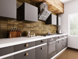 Modern kitchen interior 3d