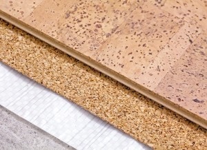 Laying technology of cork floor on concrete  base with layers of