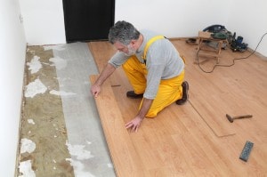 Laminate flooring of room