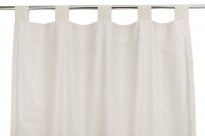 Hanging curtain isolated on white background