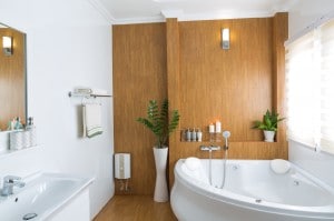 Modern house bathroom interior