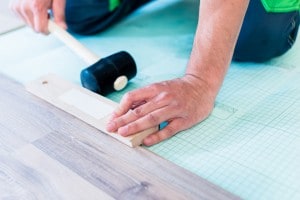 DIY workman flooring apartment floor