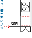 L型キッチン収納