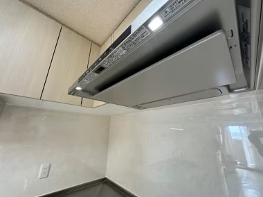 洗エールレンジフードを使ったキッチンの写真