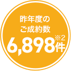昨年度のご成約数 6,898件 ※2